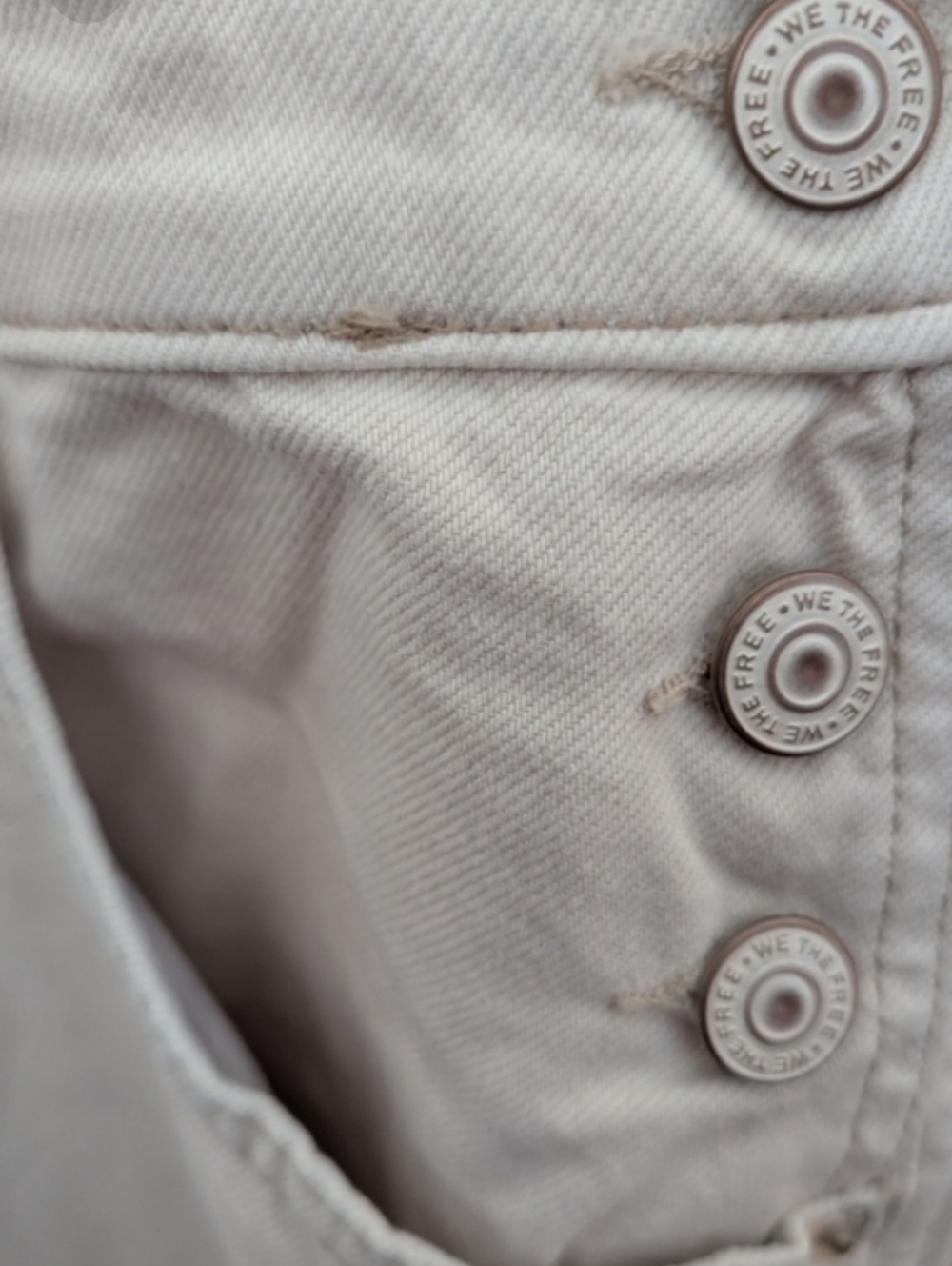 We The Free Lucky You Barrel Overalls, nwot, XS, Cream - Picture 5 of 6